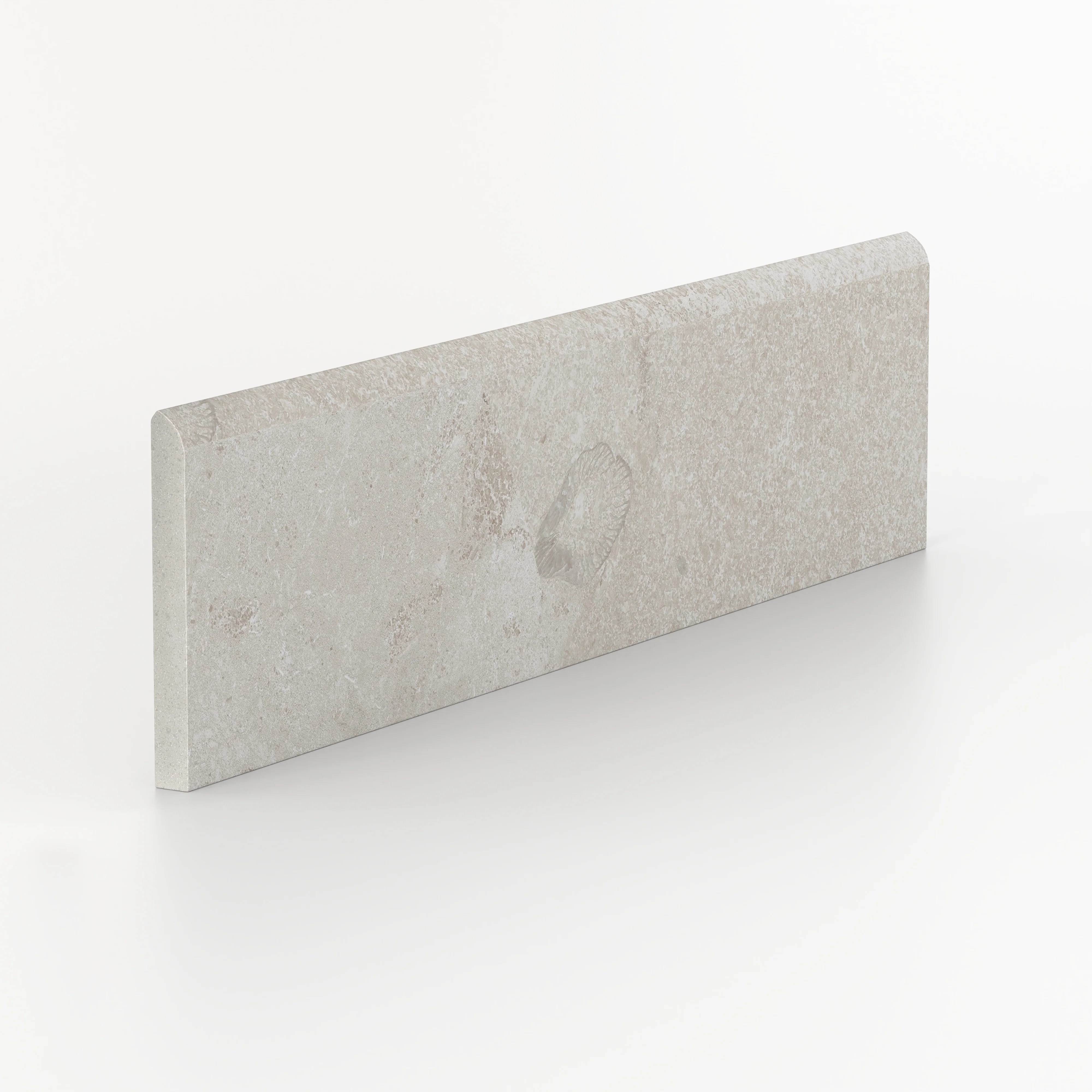 Tatum 3x12 Matte Porcelain Bullnose Tile in Cross-Cut Sand - Image 2
