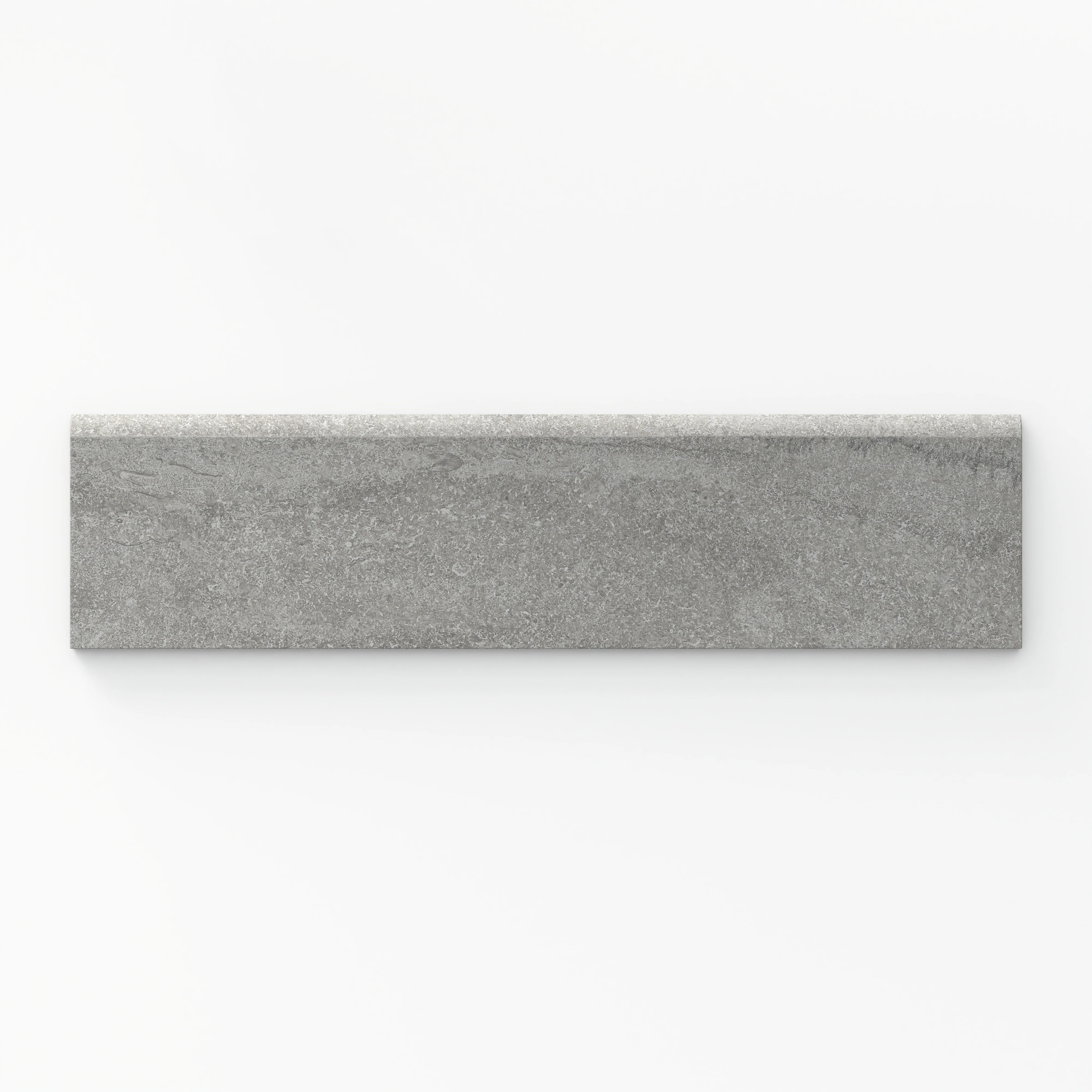 Tatum 3x12 Matte Porcelain Bullnose Tile in Vein-Cut Ash