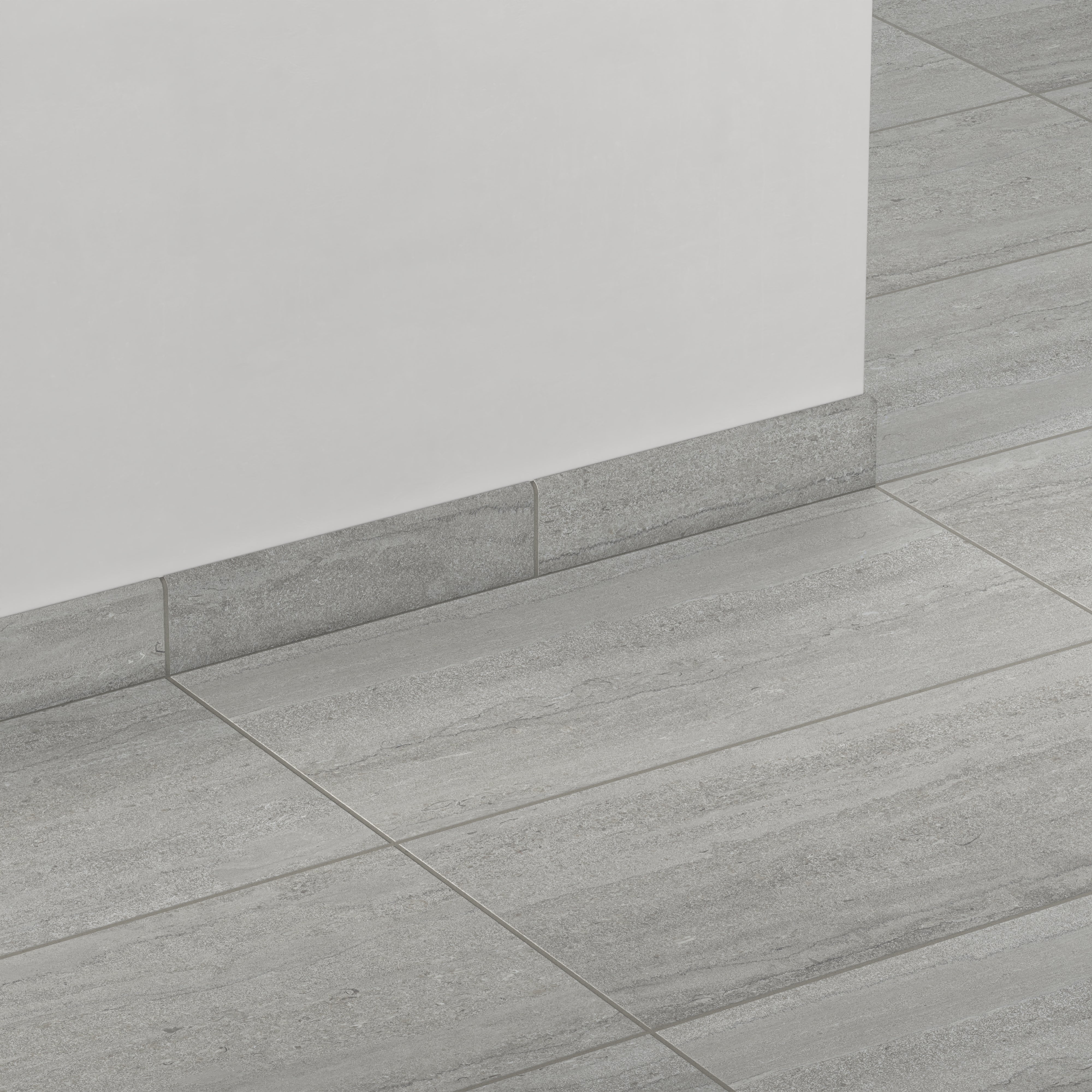 Tatum 3x12 Matte Porcelain Bullnose Tile in Vein-Cut Ash - Image 3