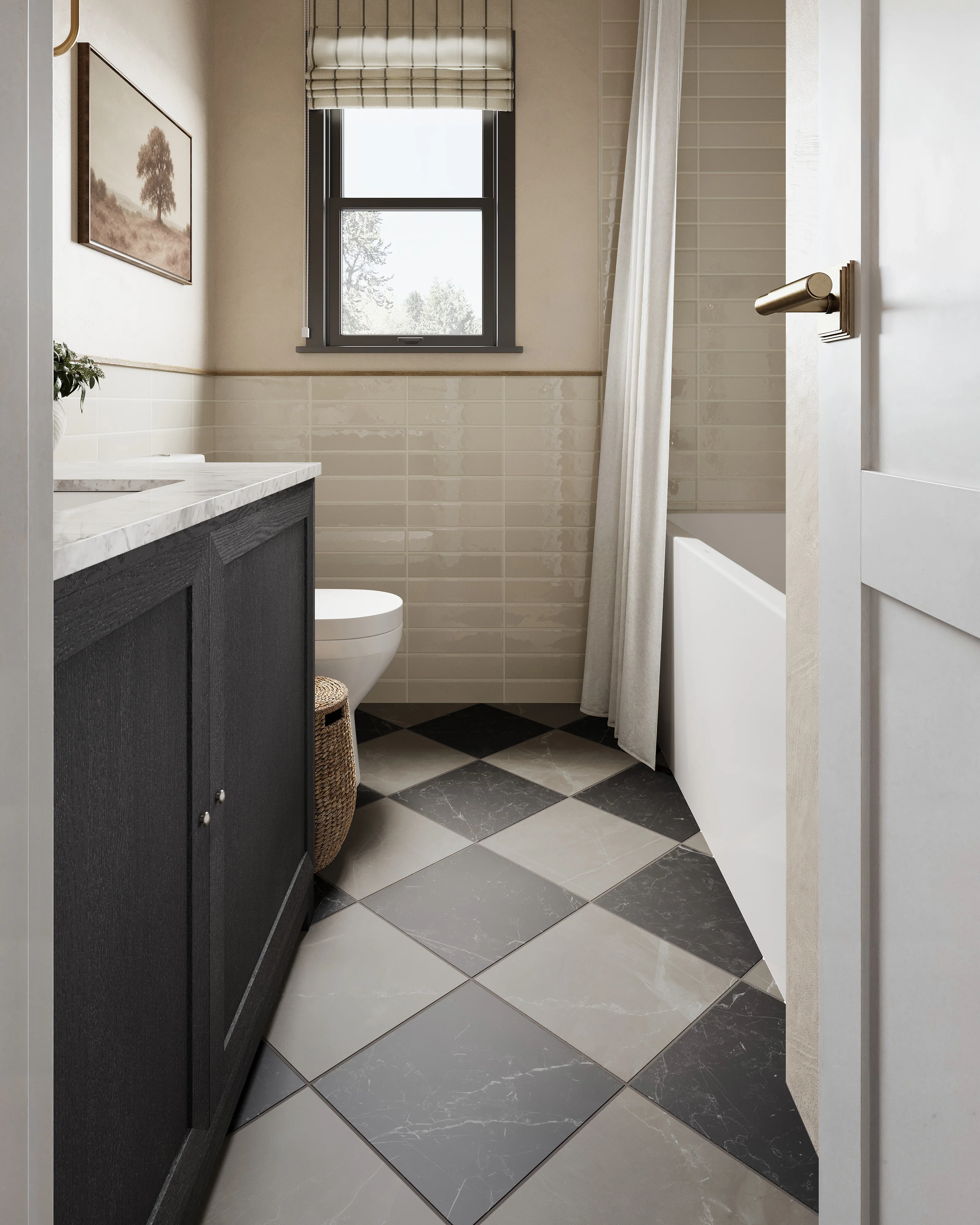 Teagan 3x12 Glossy Ceramic Tile in Cream - Image 12