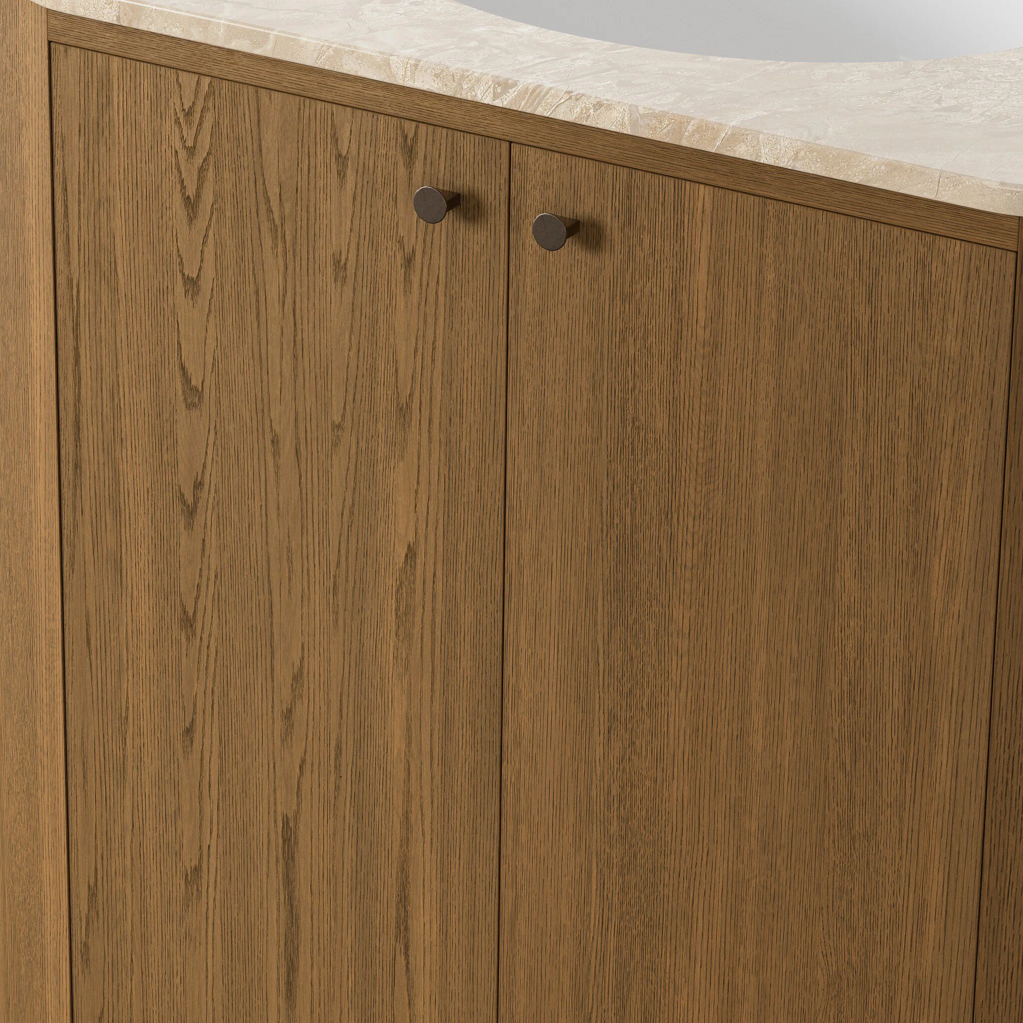 Tessa 40" Single Vanity in Washed Natural Veneer with Sand Marble Top - Image 8