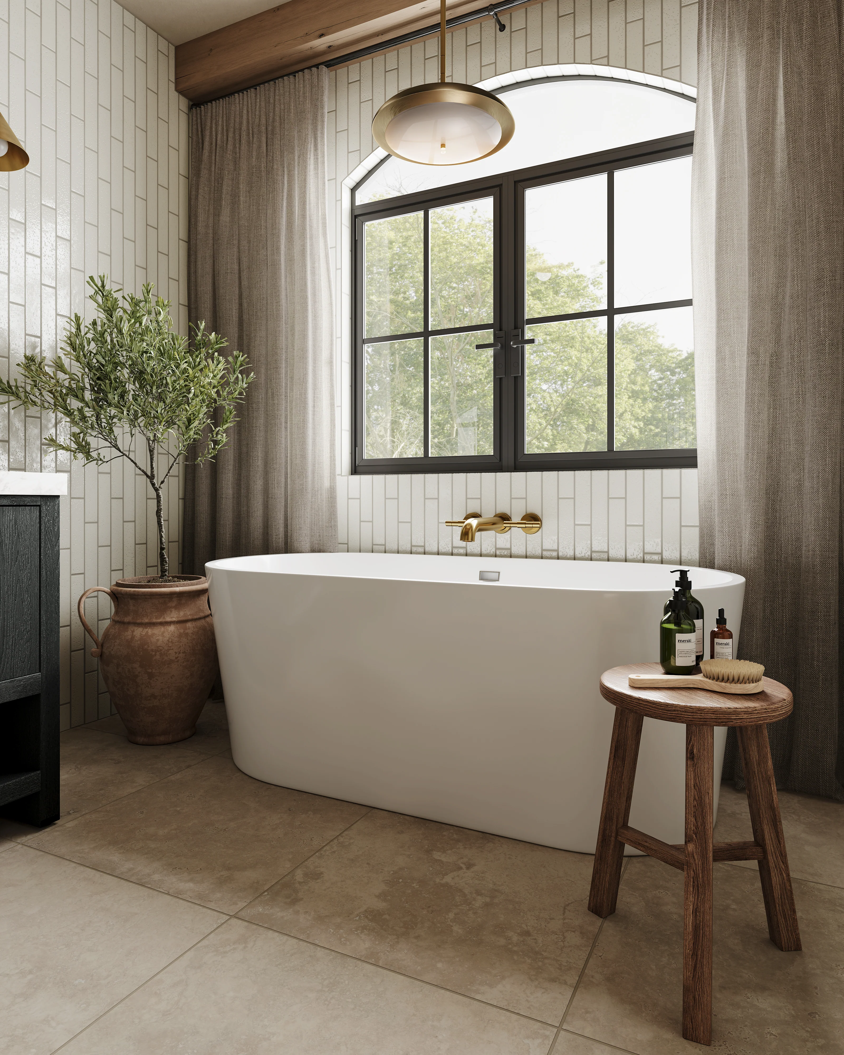 Tory 2x10 Glossy Porcelain Tile in Ivory - Image 10