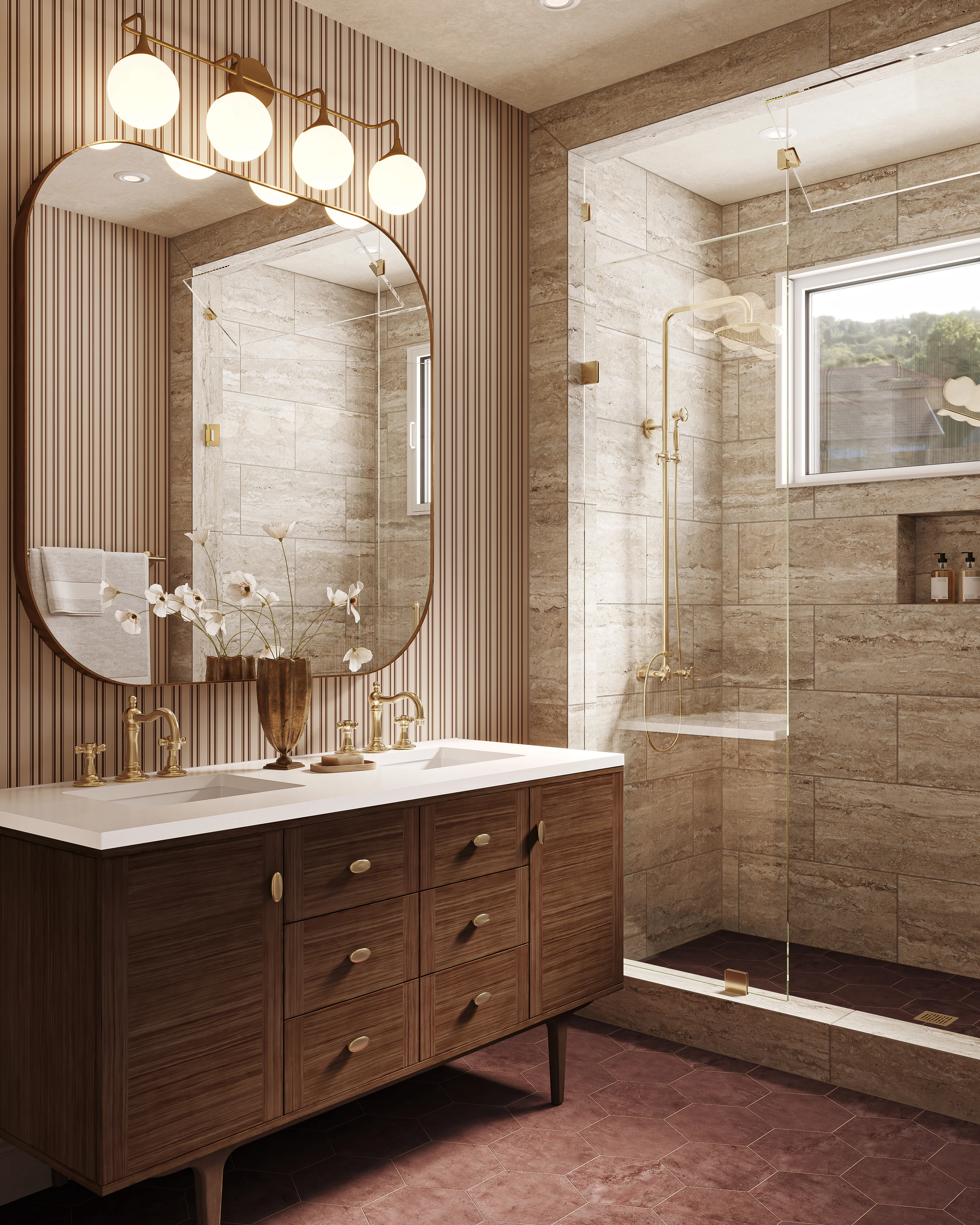 Tristan Square Mirror in Polished Brass - Image 13