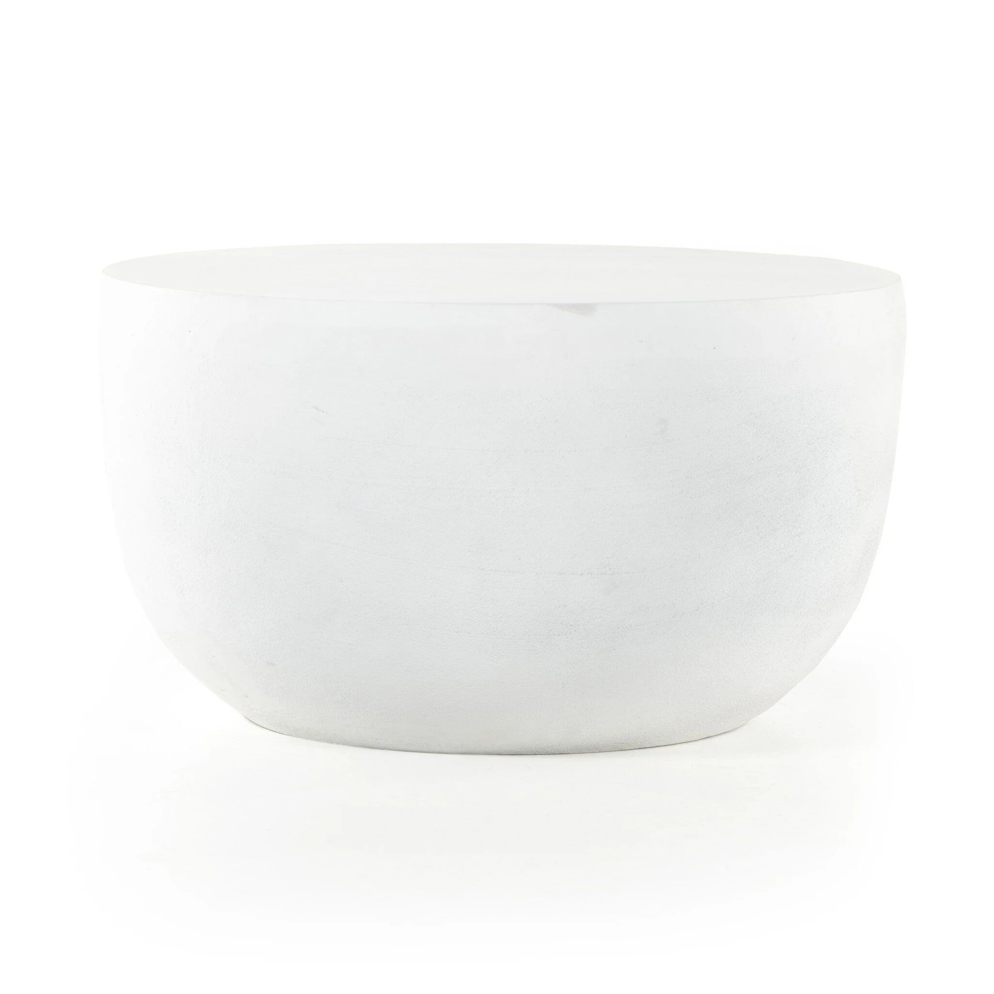 Verdanta Outdoor End Table in Matte White Cast Aluminum