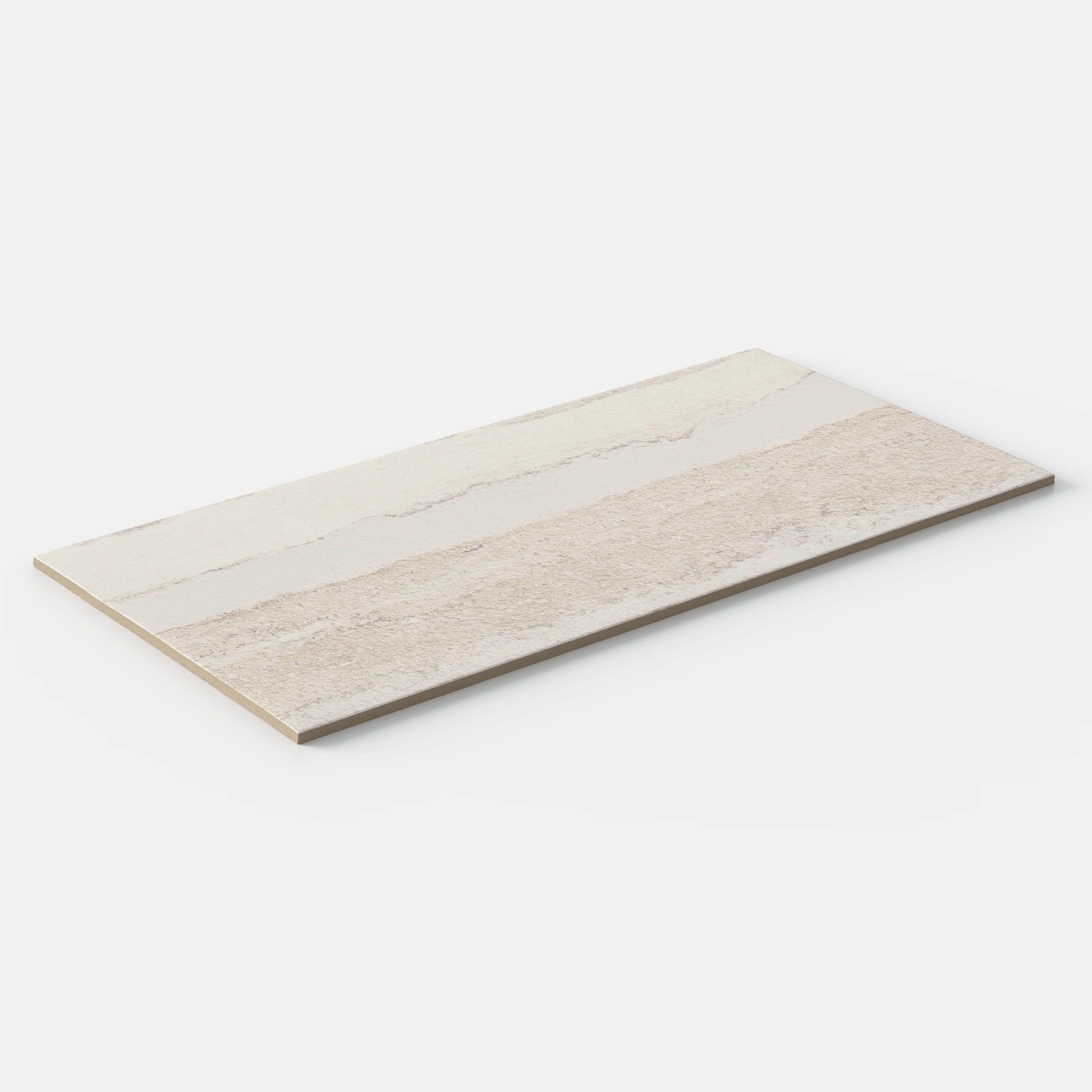 Vesper 12x24 Matte Porcelain Tile in Layered Sand - Image 2