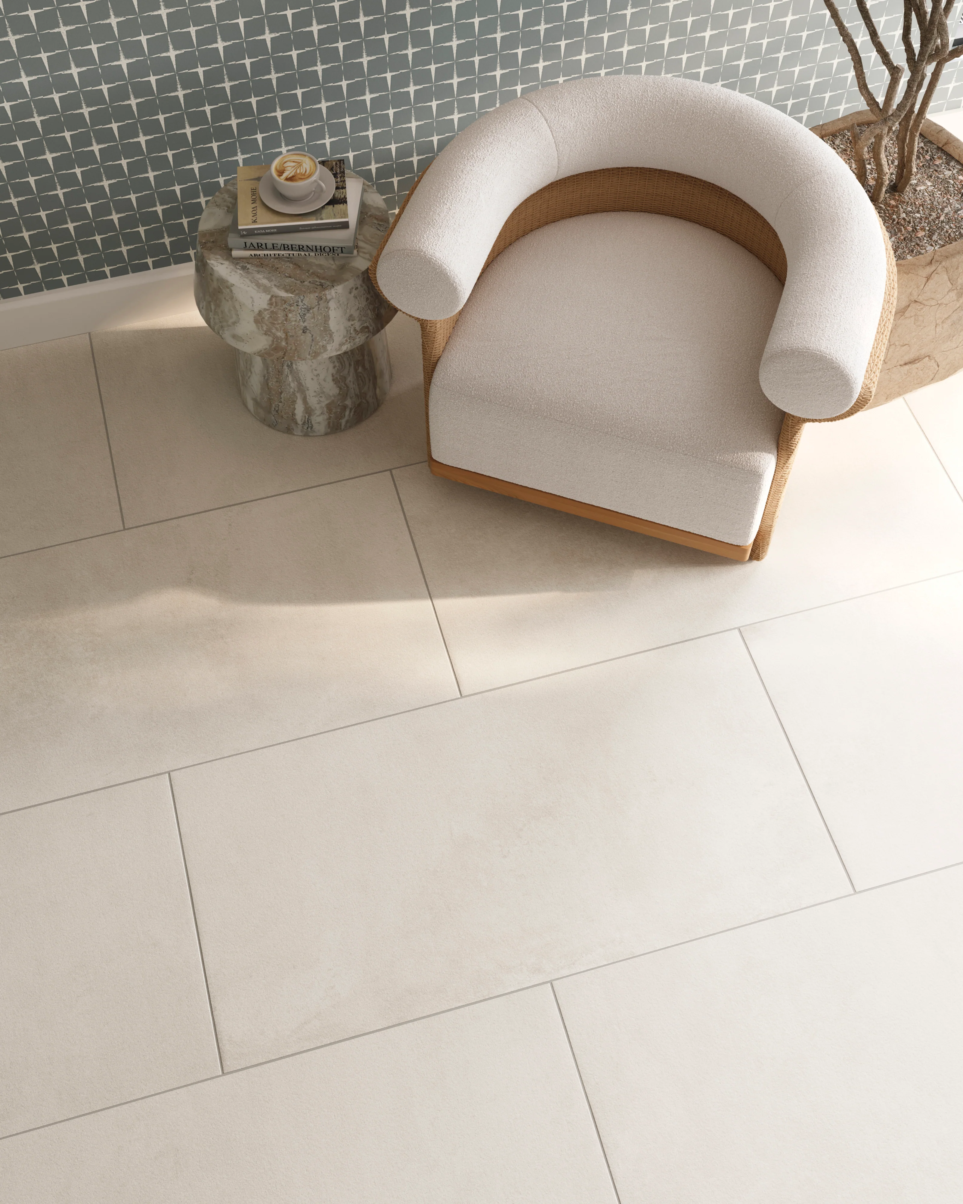 Vesper 24x48 Matte Porcelain Tile in Beige - Image 2