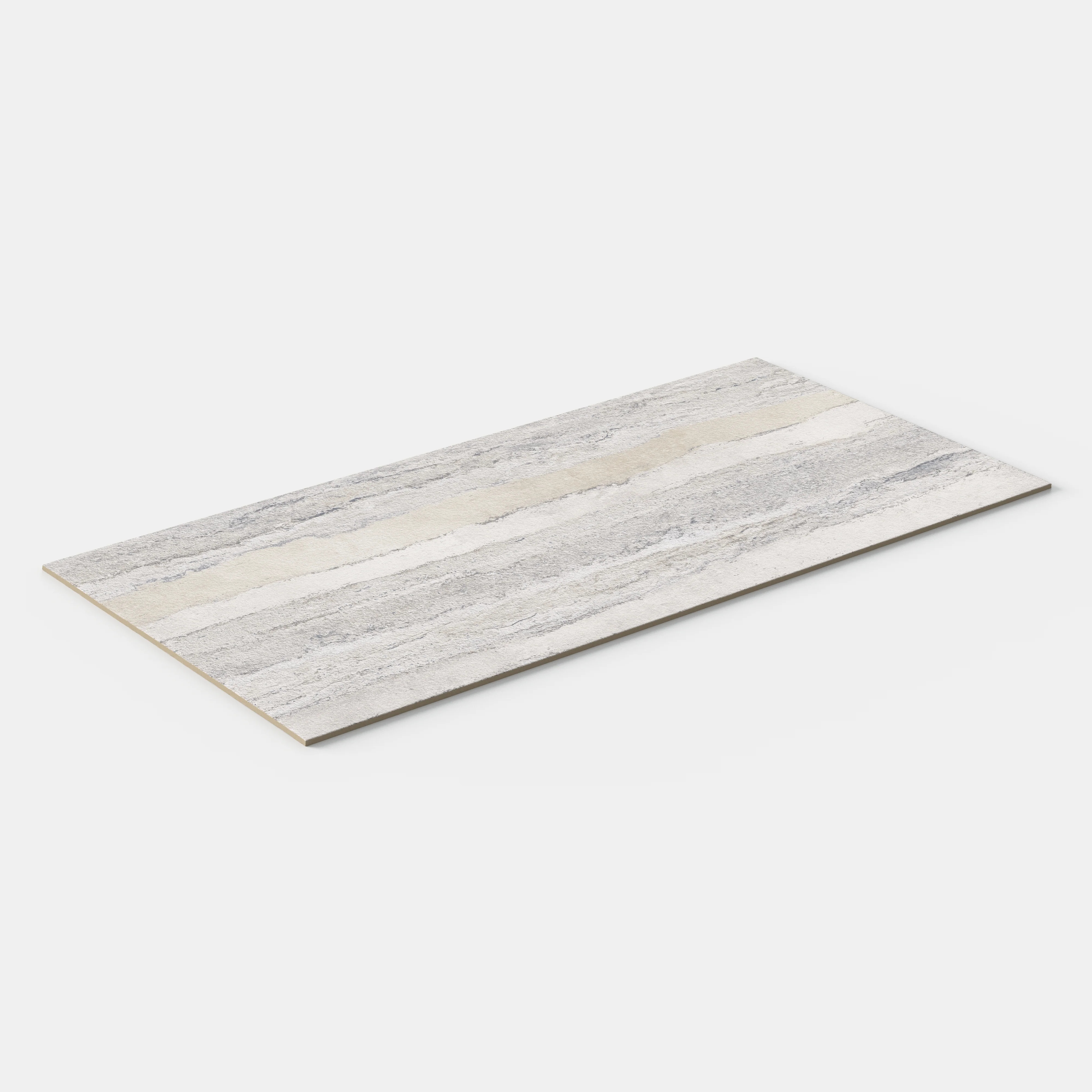 Vesper 24x48 Matte Porcelain Tile in Layered Grey - Image 3