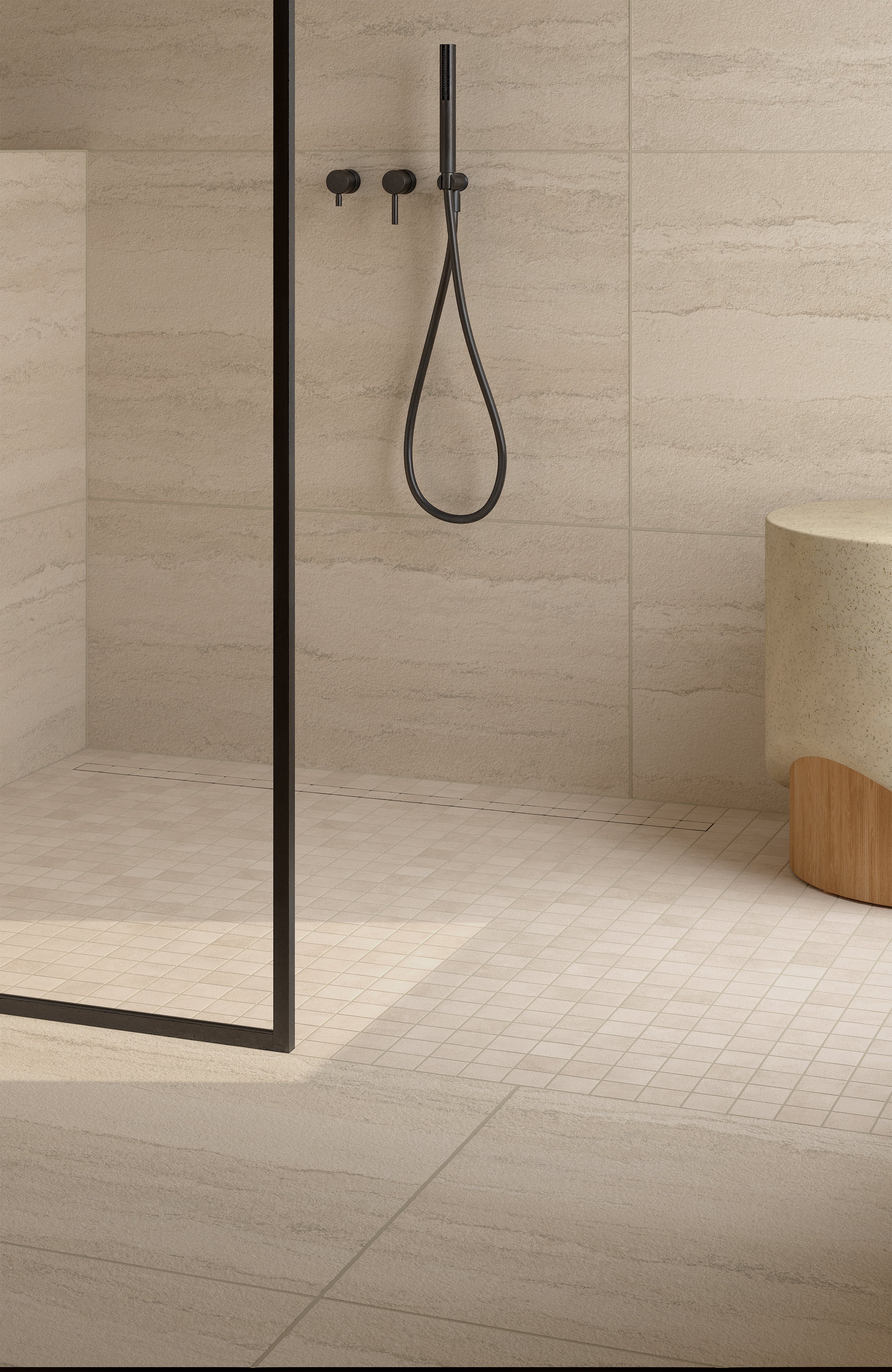 Vesper 2x2 Matte Porcelain Mosaic Tile in Sand - Image 2