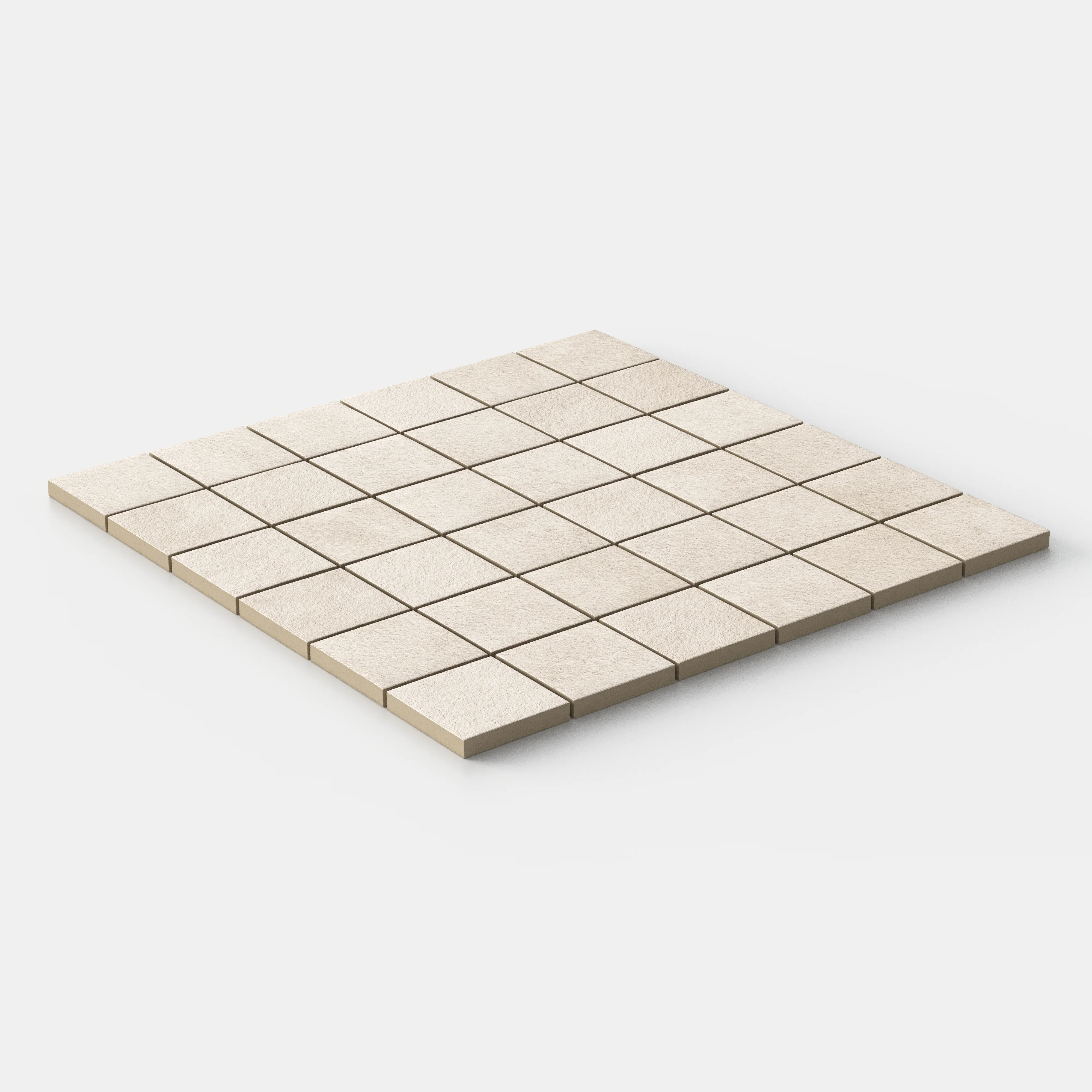 Vesper 2x2 Matte Porcelain Mosaic Tile in Sand - Image 3
