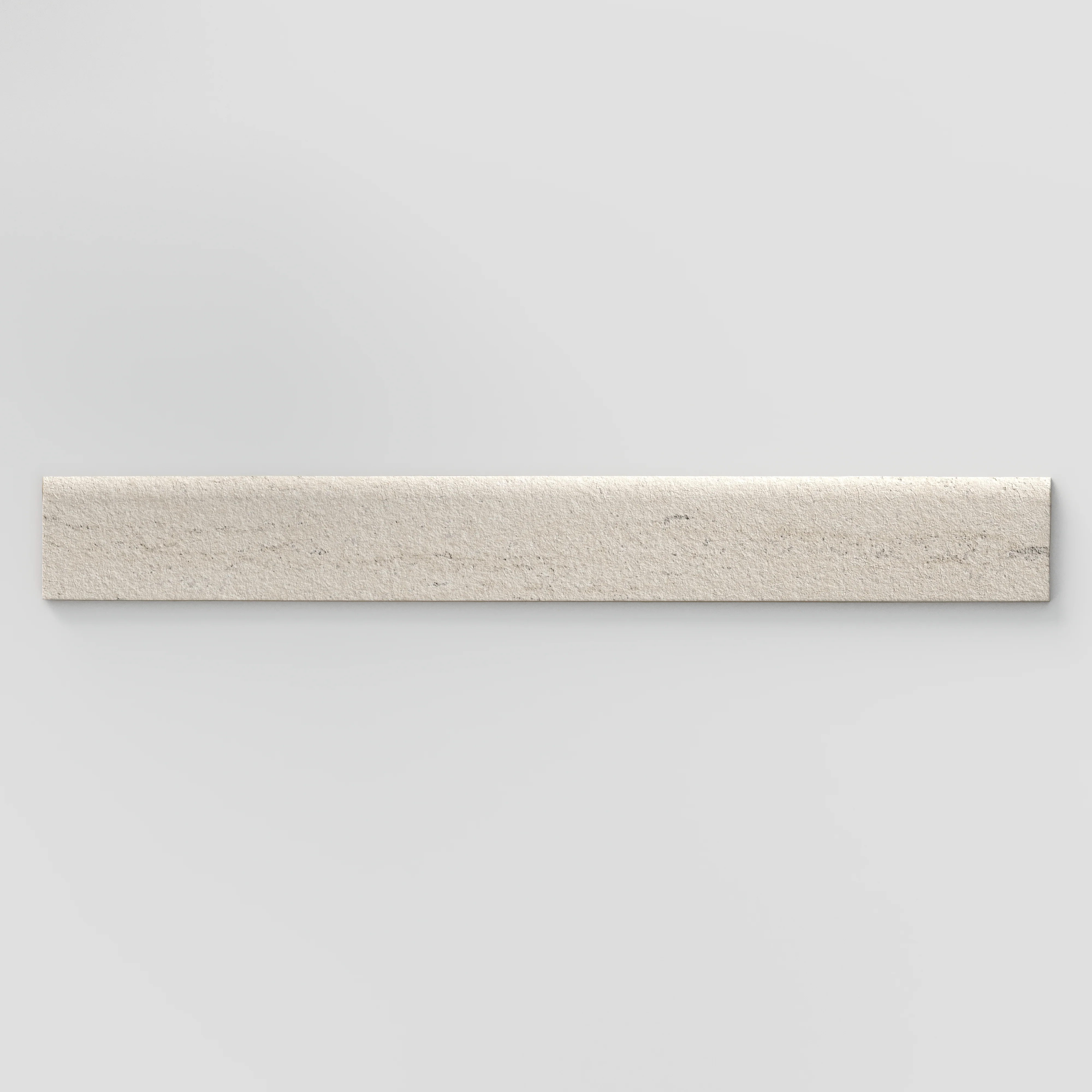 Vesper 3x24 Matte Porcelain Bullnose Tile in Strata Beige