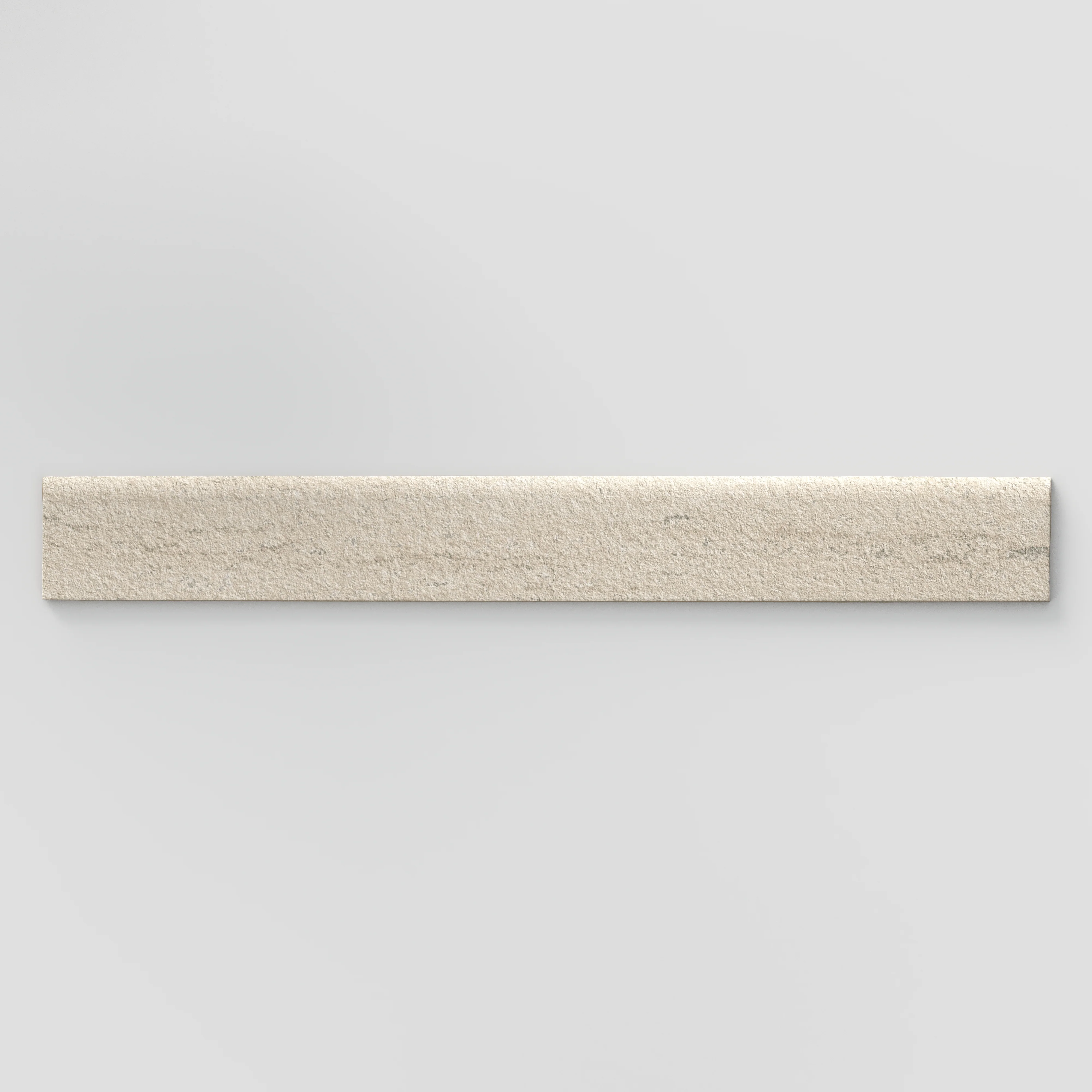 Vesper 3x24 Matte Porcelain Bullnose Tile in Strata Sand