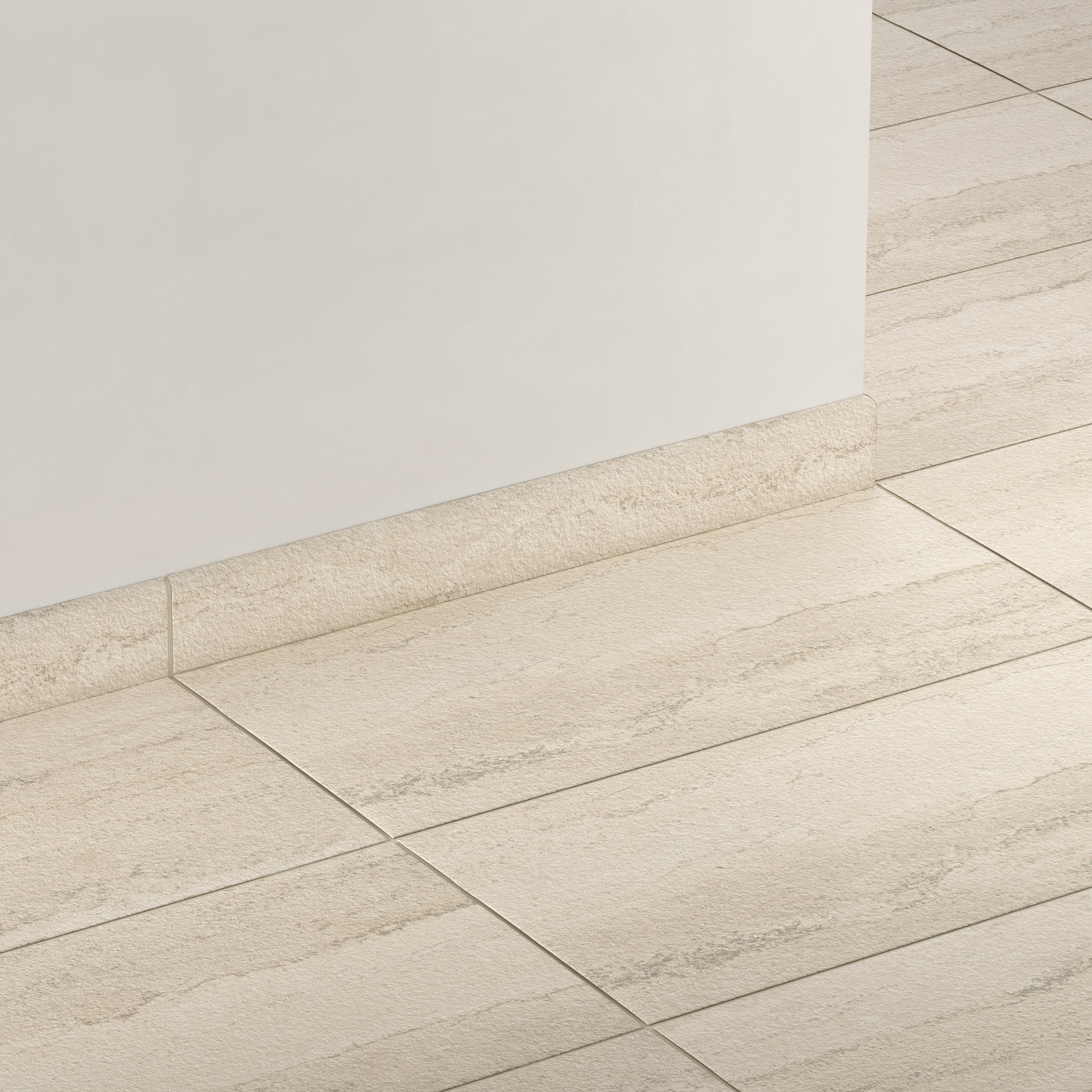 Vesper 3x24 Matte Porcelain Bullnose Tile in Strata Sand - Image 3