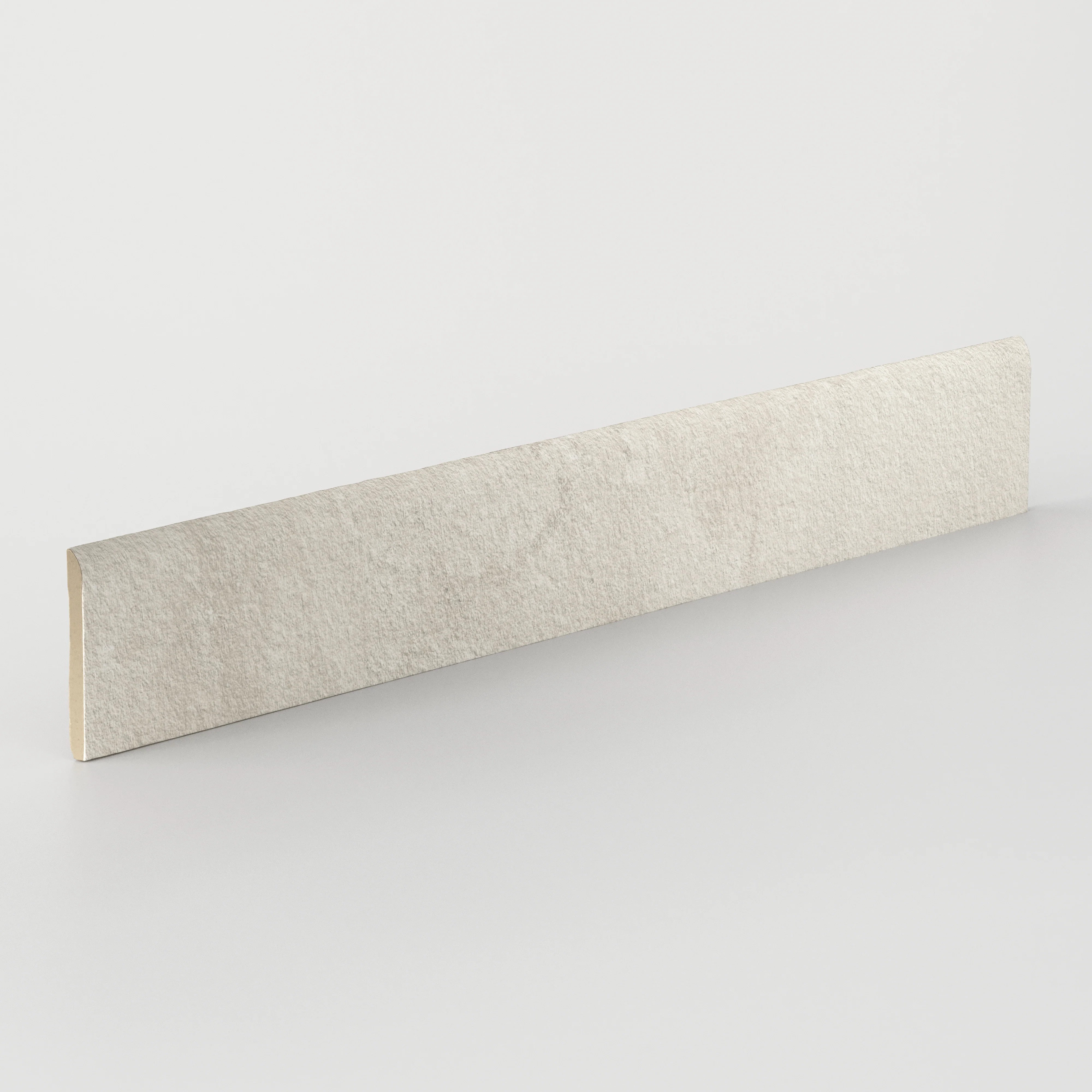 Vesper 3x24 Matte Porcelain Bullnose Tile in Beige - Image 2