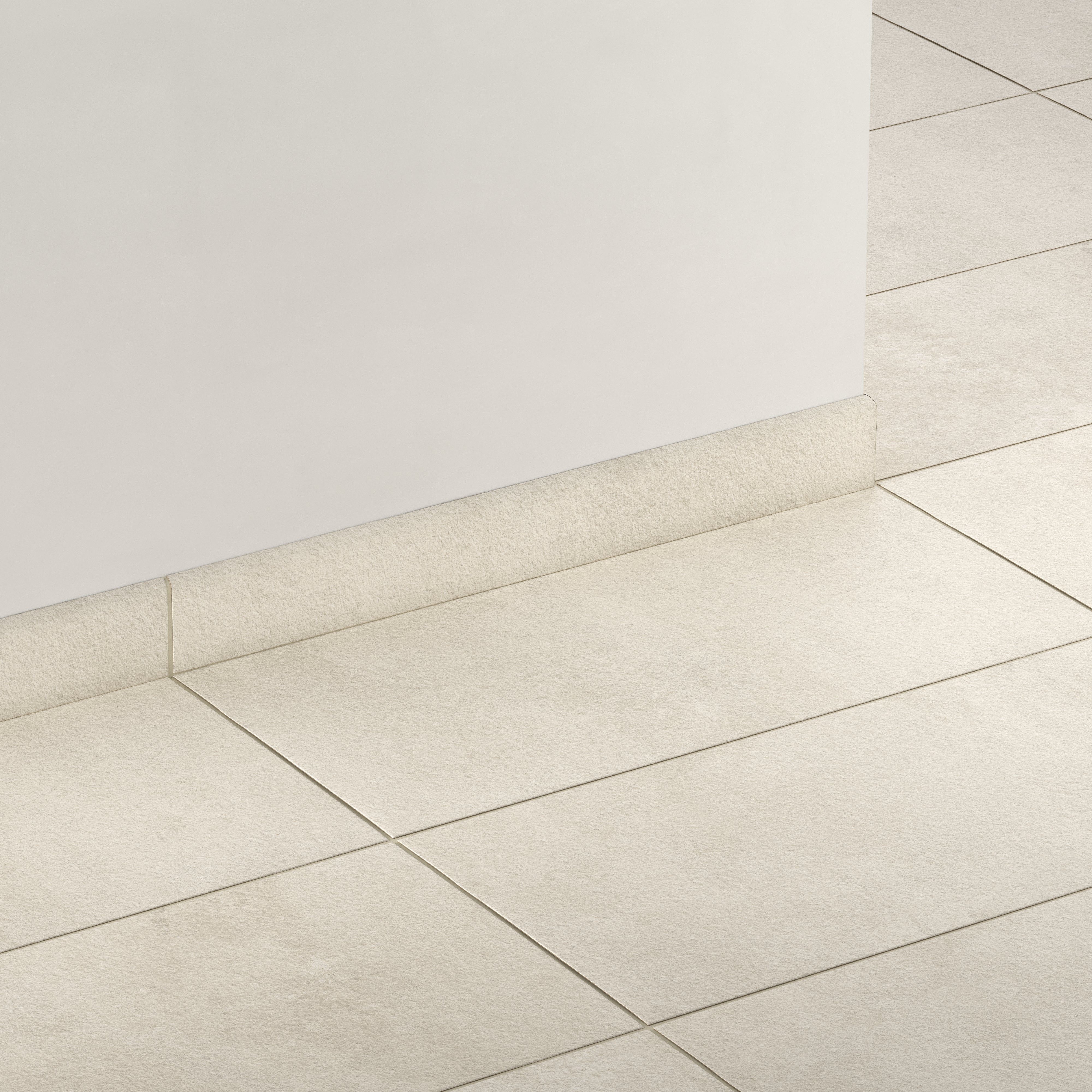 Vesper 3x24 Matte Porcelain Bullnose Tile in Beige - Image 3