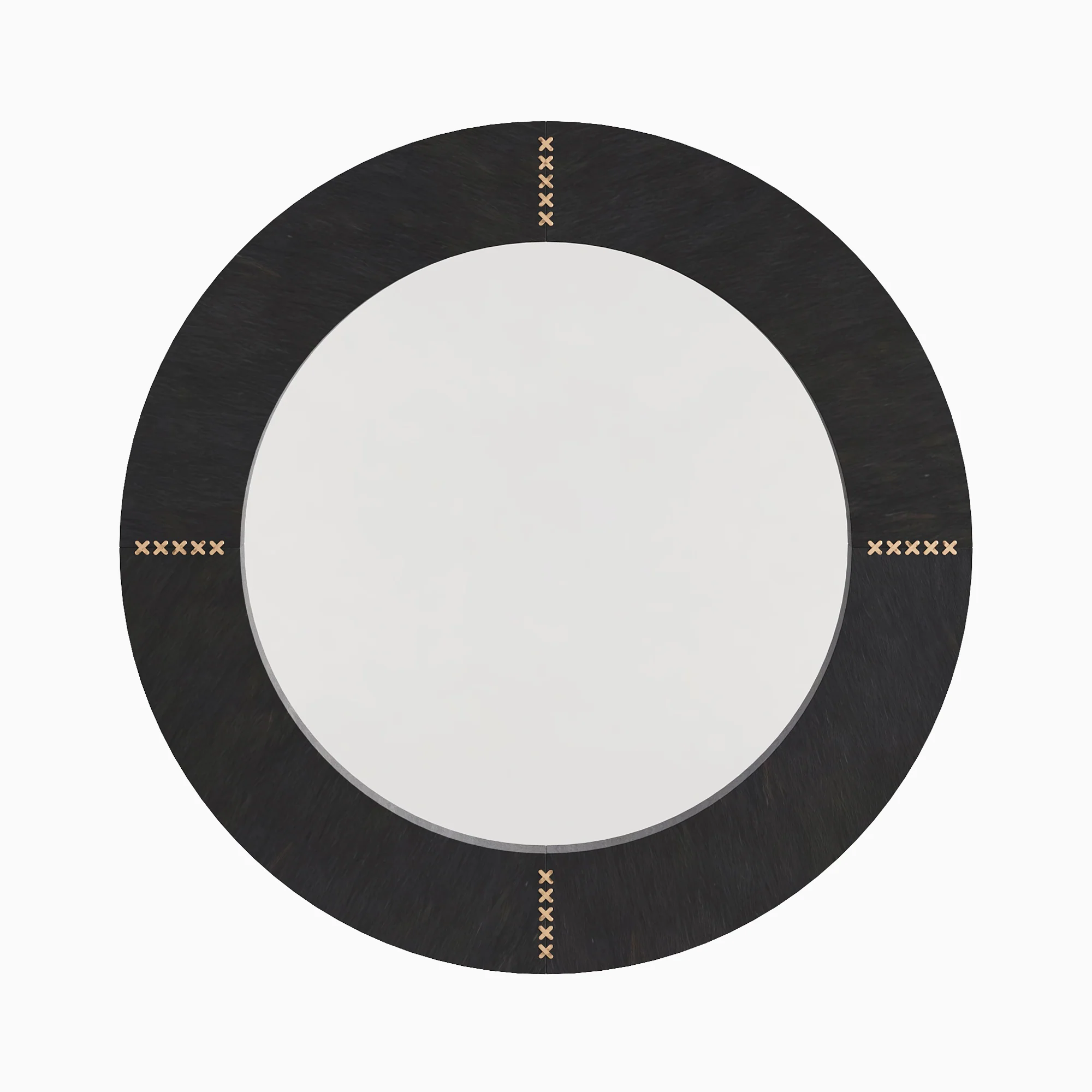 Vionna Round Mirror in Espresso