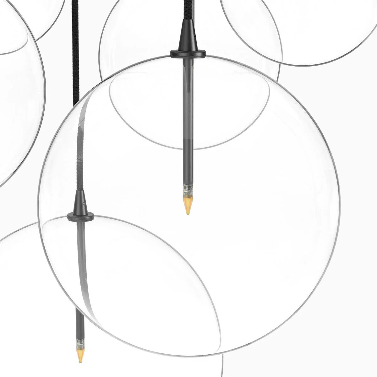 Walsh 7-Light Chandelier in Clear Glass & Black Gunmetal - Image 4
