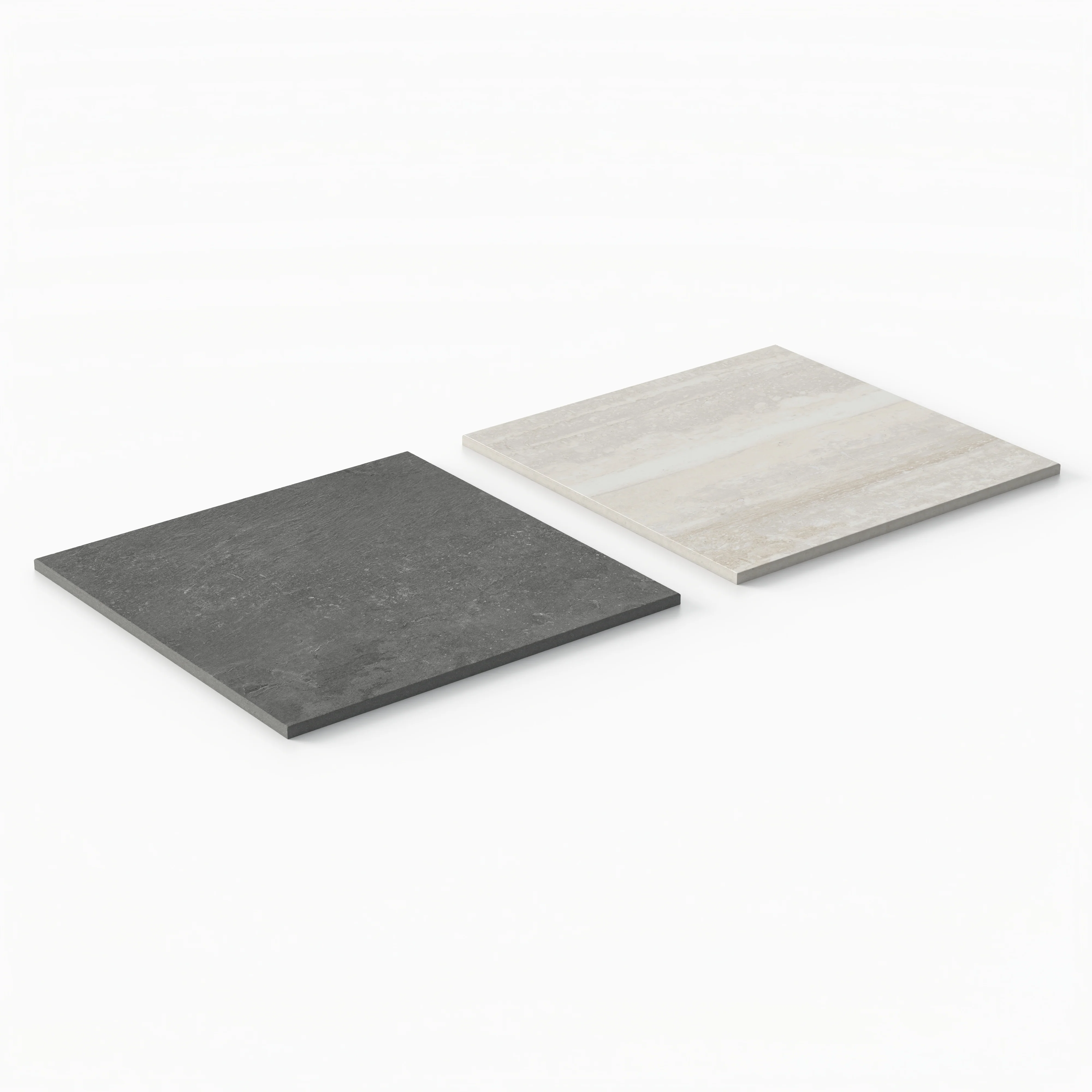 Wren 12x12 Checkerboard Grip 2cm Porcelain Paver Tile in Charcoal & Oat - Image 5