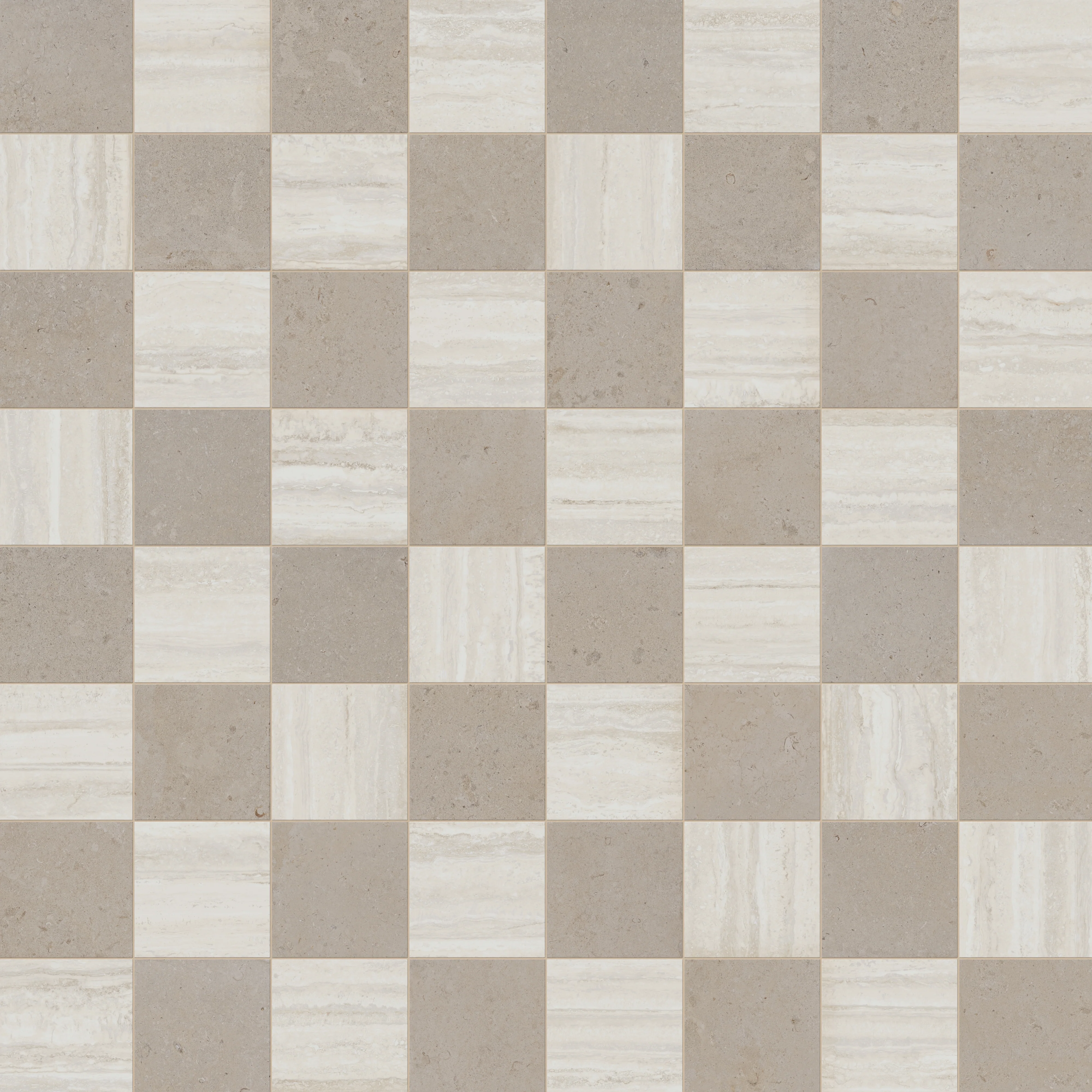 Wren 12x12 Checkerboard Grip 2cm Porcelain Paver Tile in Dune & Oat - Image 7