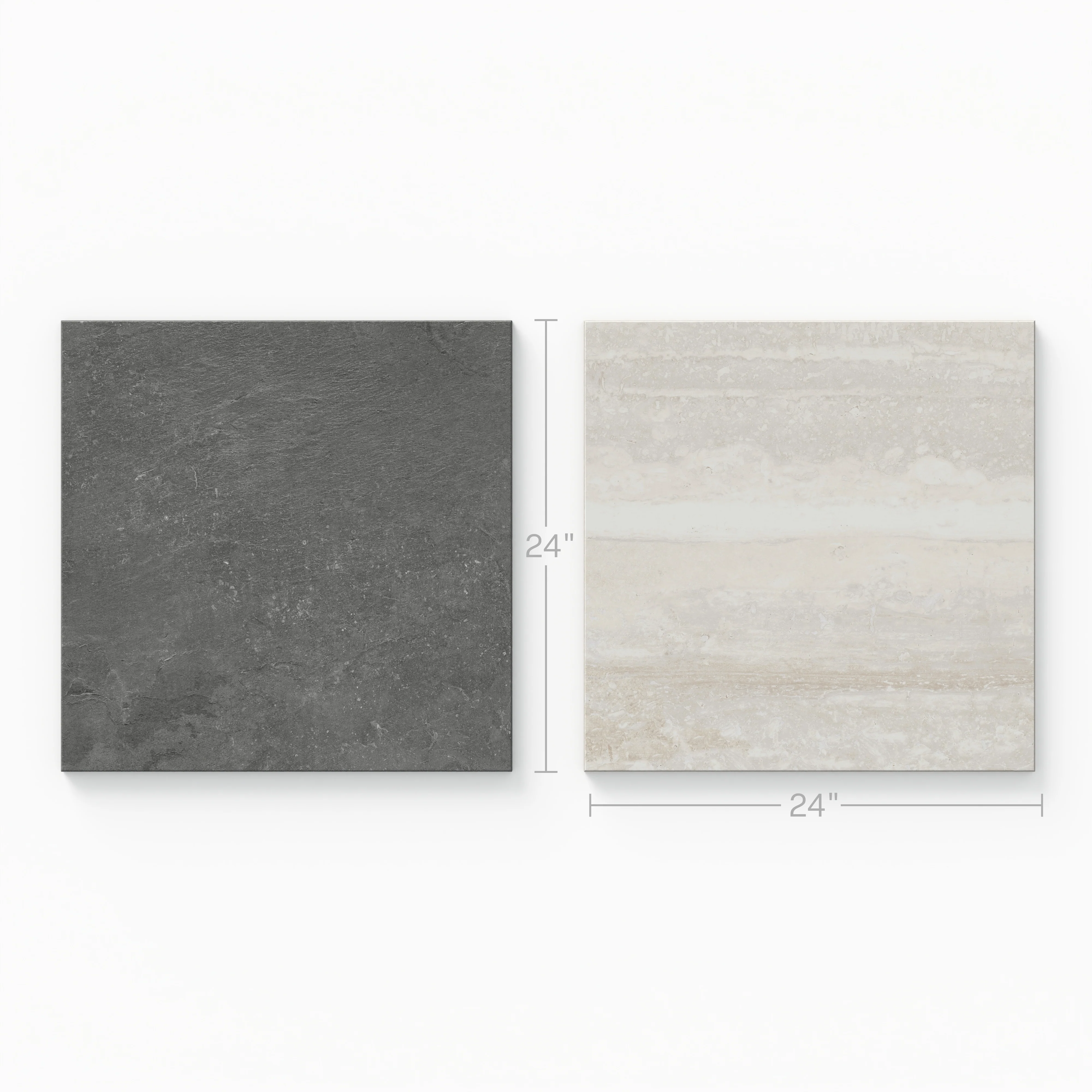 Wren 24x24 Checkerboard Grip 2cm Porcelain Paver Tile in Charcoal & Oat - Image 3