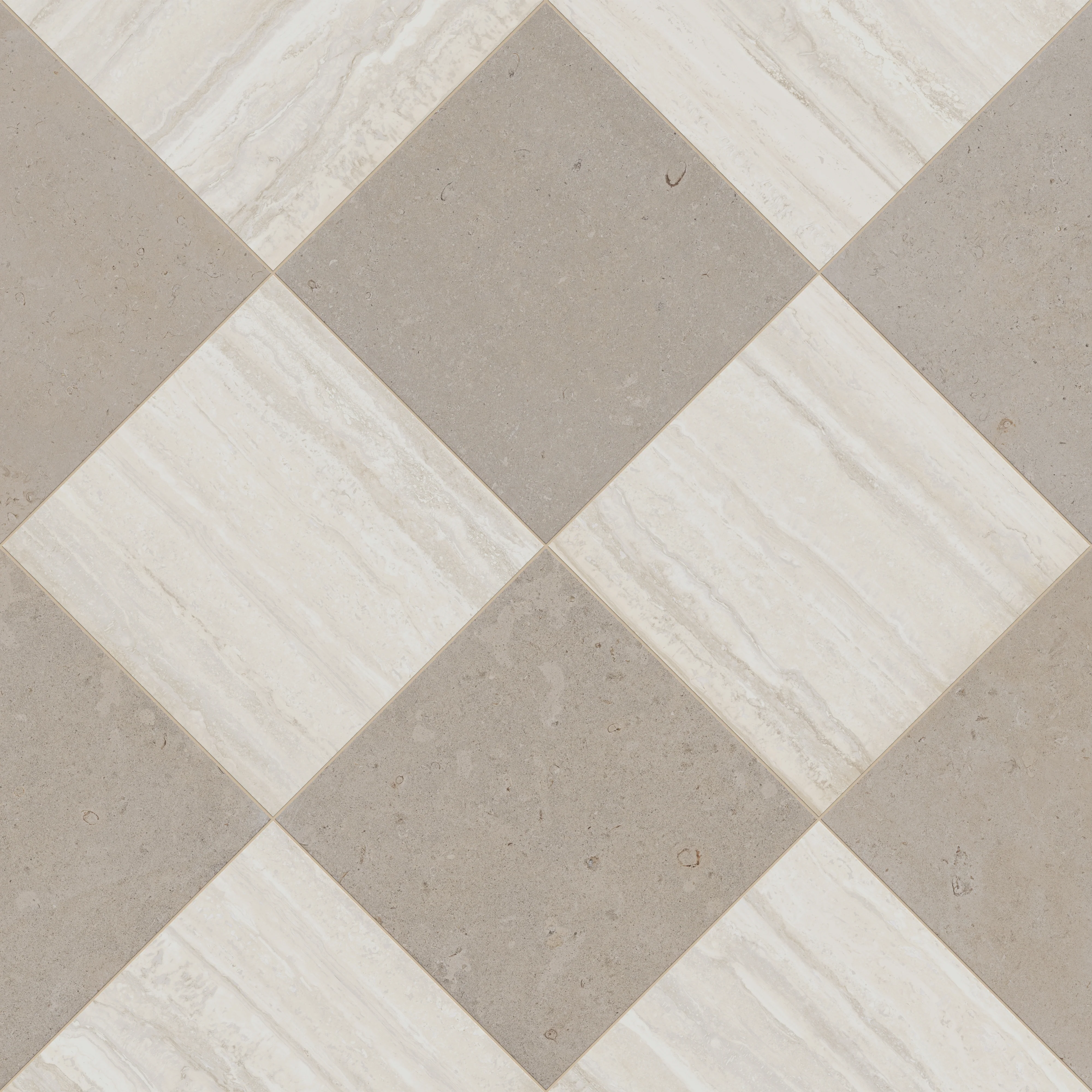 Wren 24x24 Checkerboard Grip 2cm Porcelain Paver Tile in Dune & Oat - Image 7