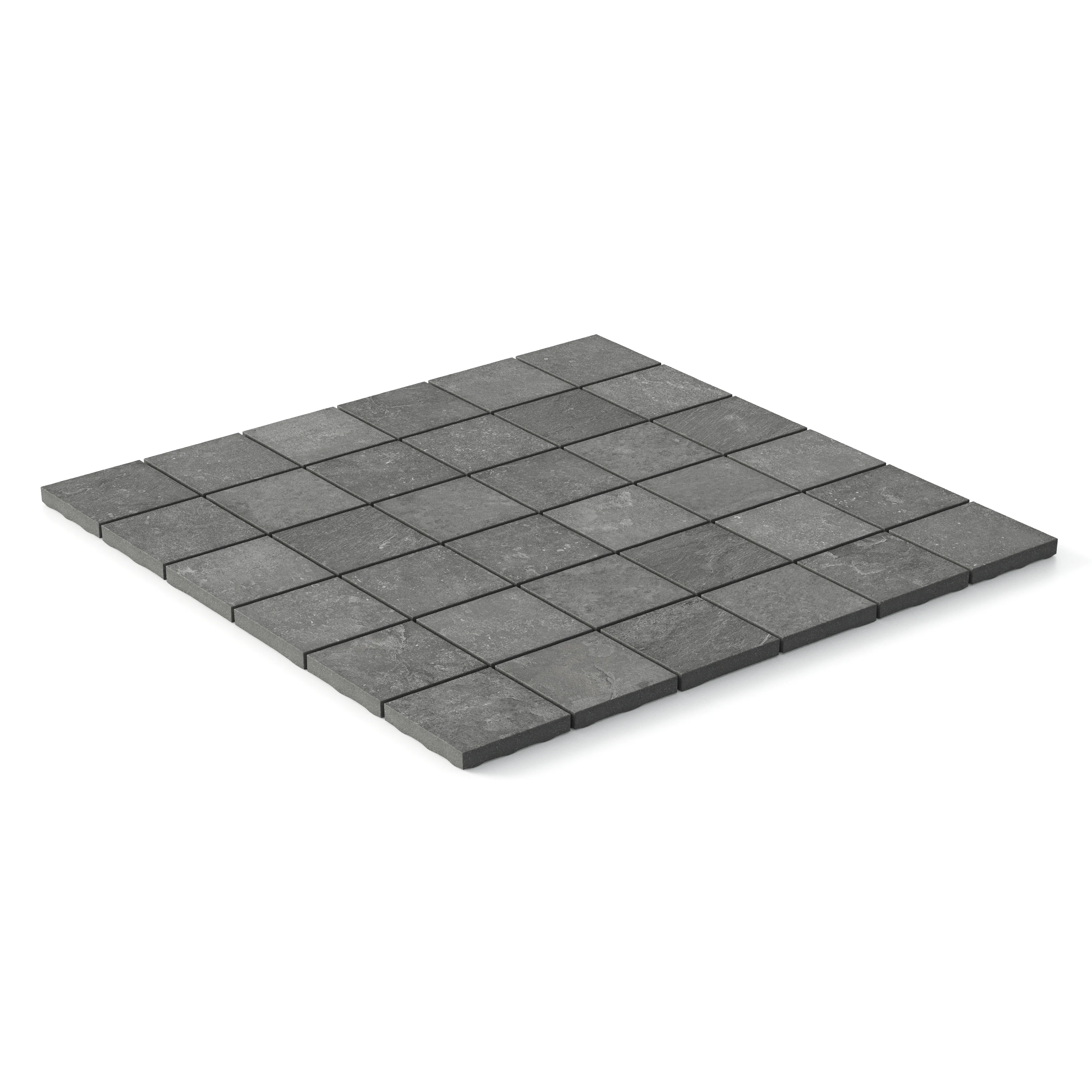 Wren 2x2 Matte Porcelain Mosaic Tile in Charcoal - Image 3