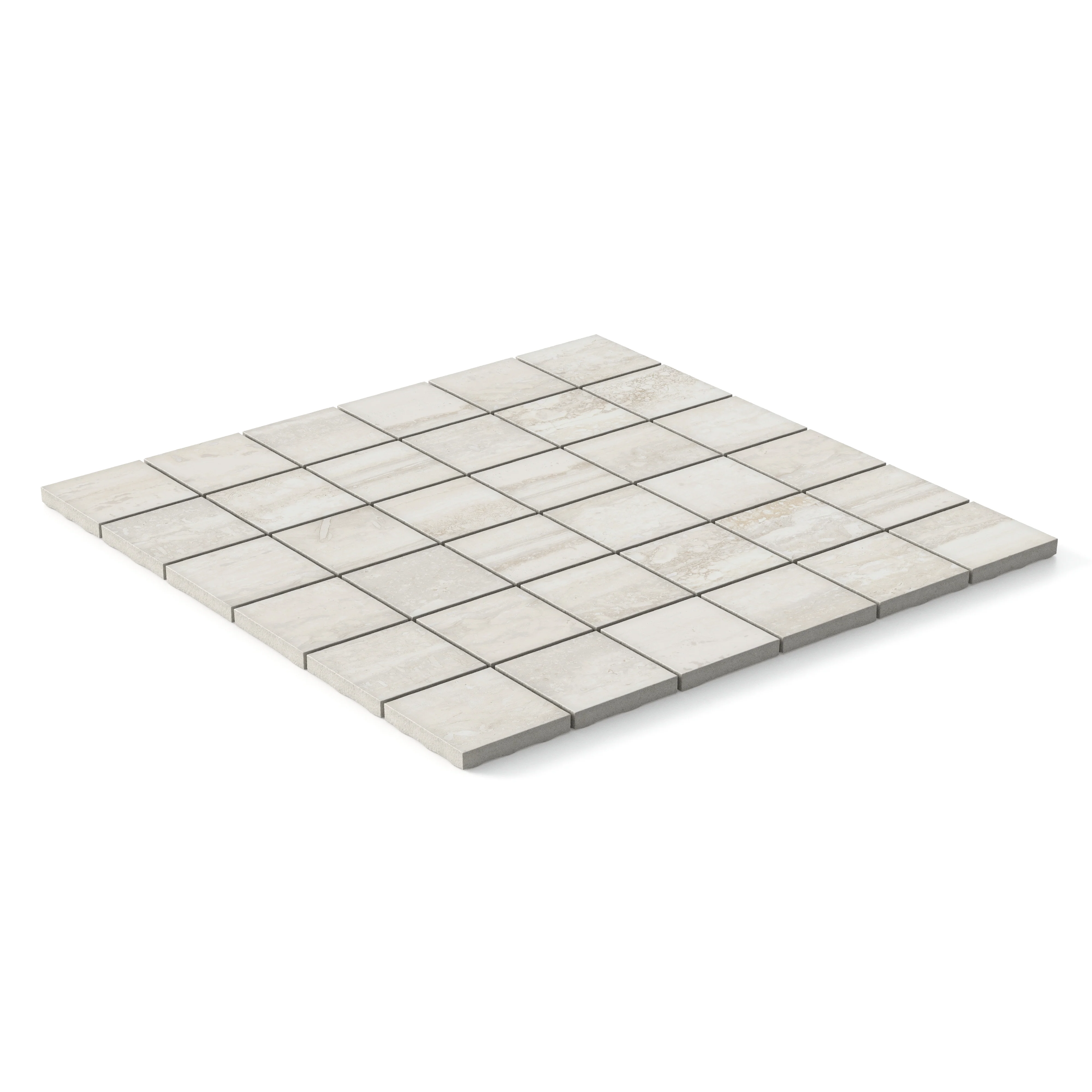 Wren 2x2 Matte Porcelain Mosaic Tile in Oat - Image 2
