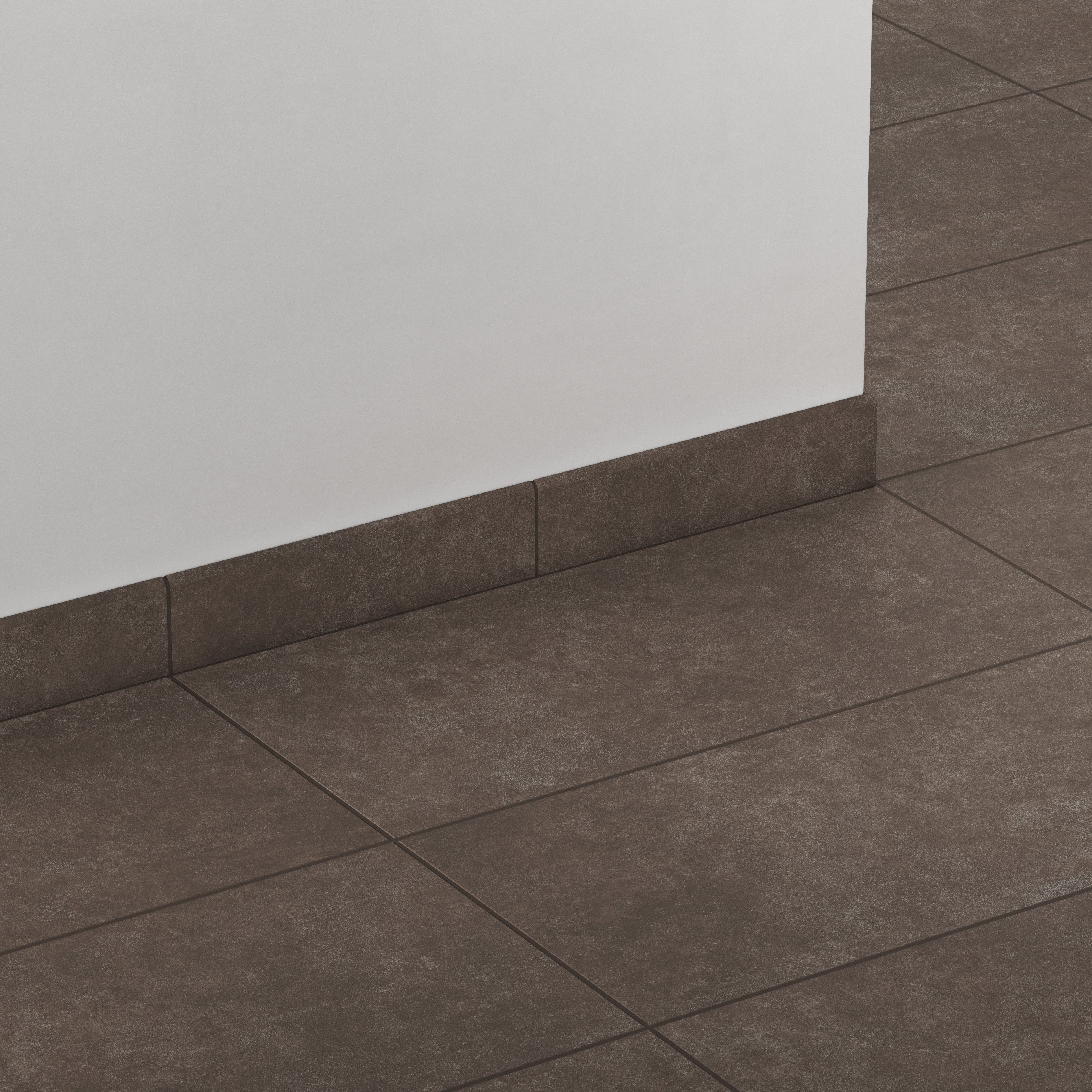 Wyatt 3x12 Matte Porcelain Bullnose Tile in Espresso - Image 3