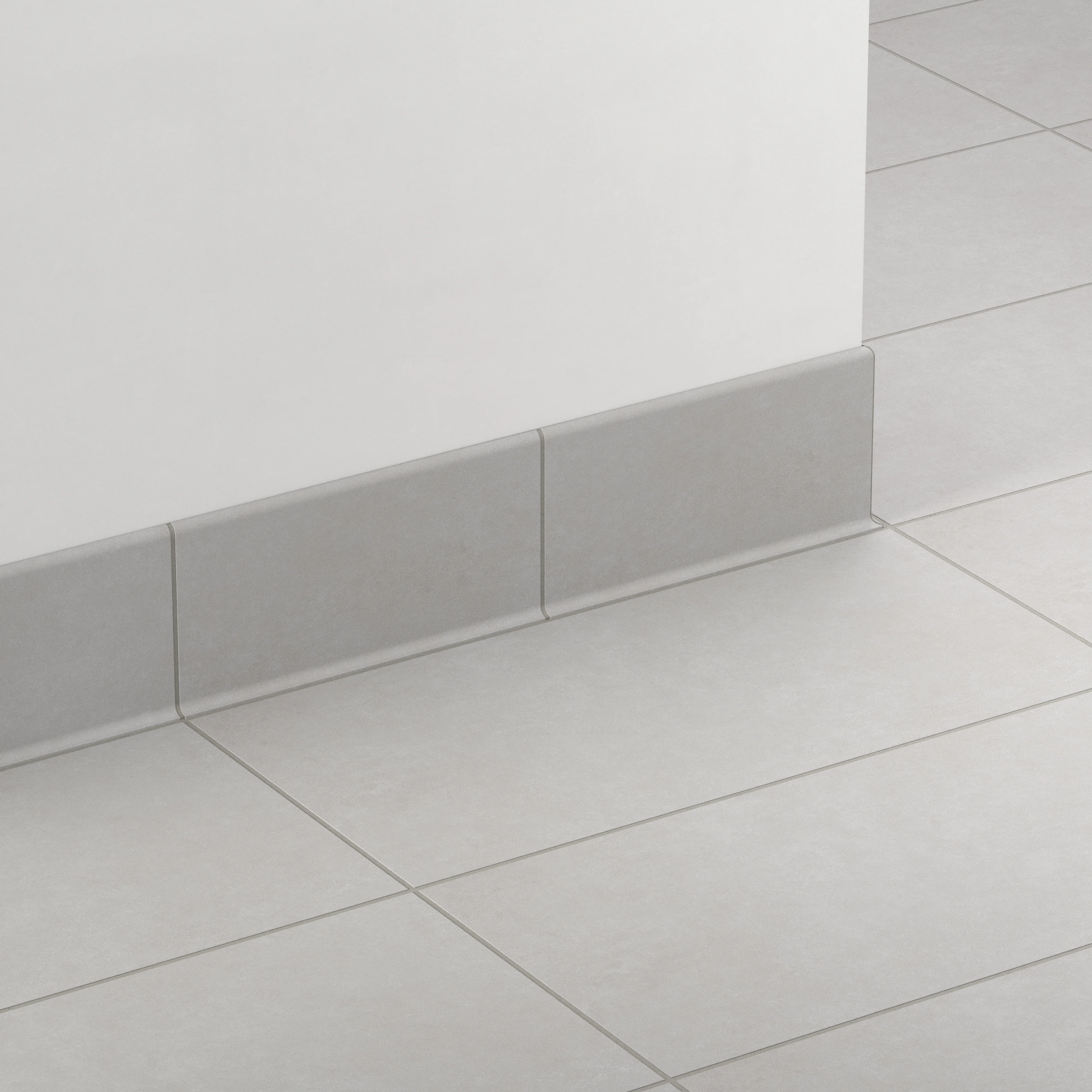 Wyatt 6x12 Matte Porcelain Cove Base Tile in Silver Grey - Image 3