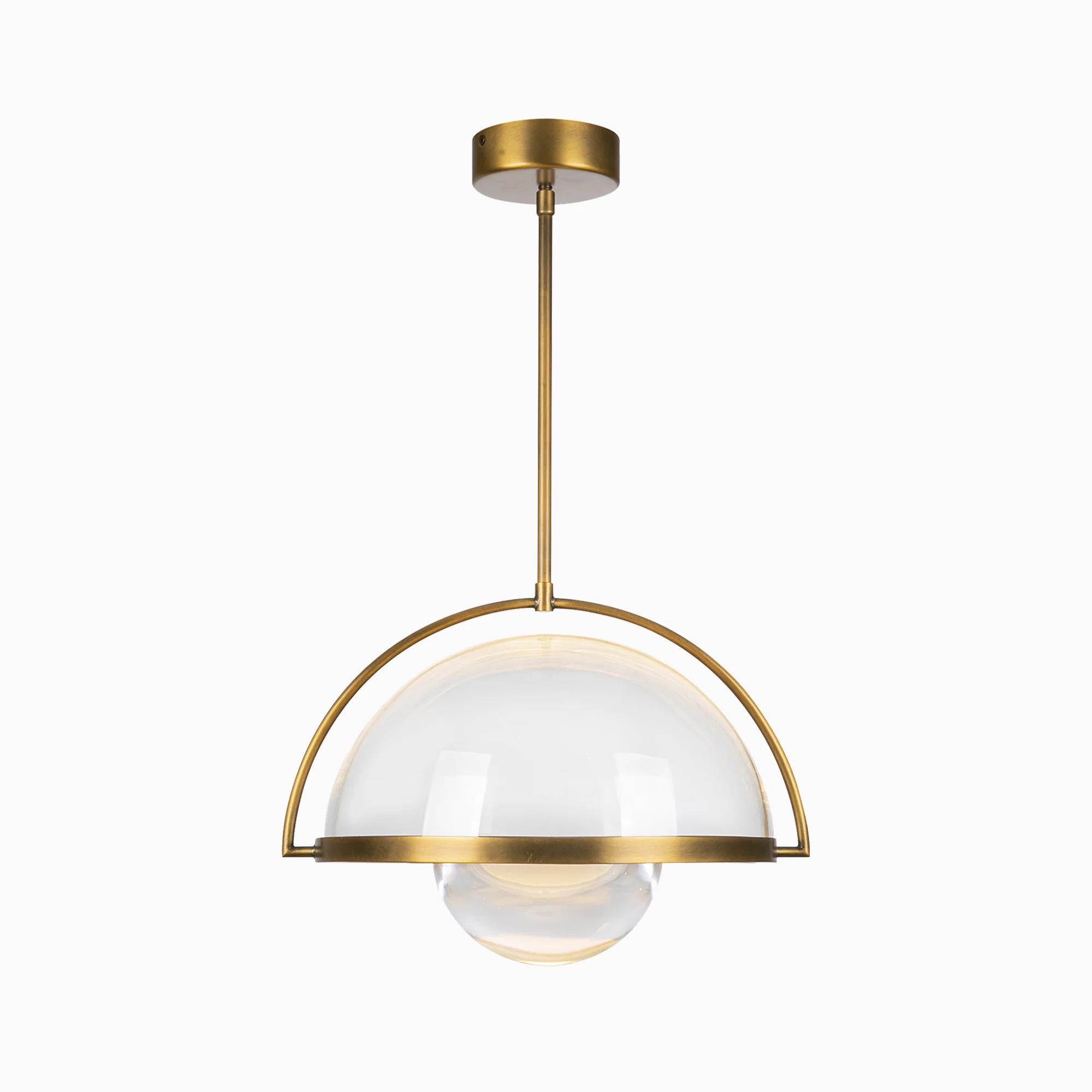 Zackary 14" LED Pendant in Vintage Brass, Universal Voltage - Image 3