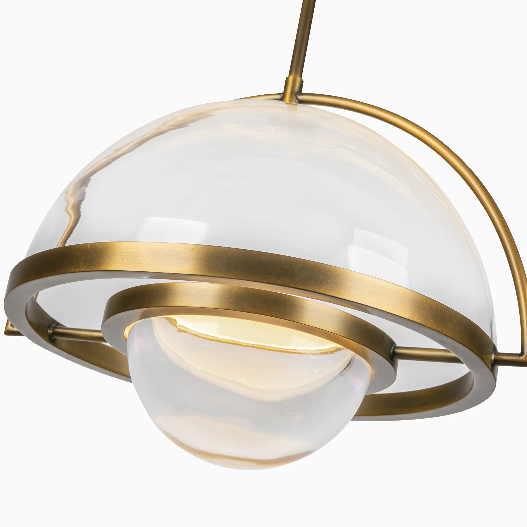 Zackary 14" LED Pendant in Vintage Brass, Universal Voltage - Image 4