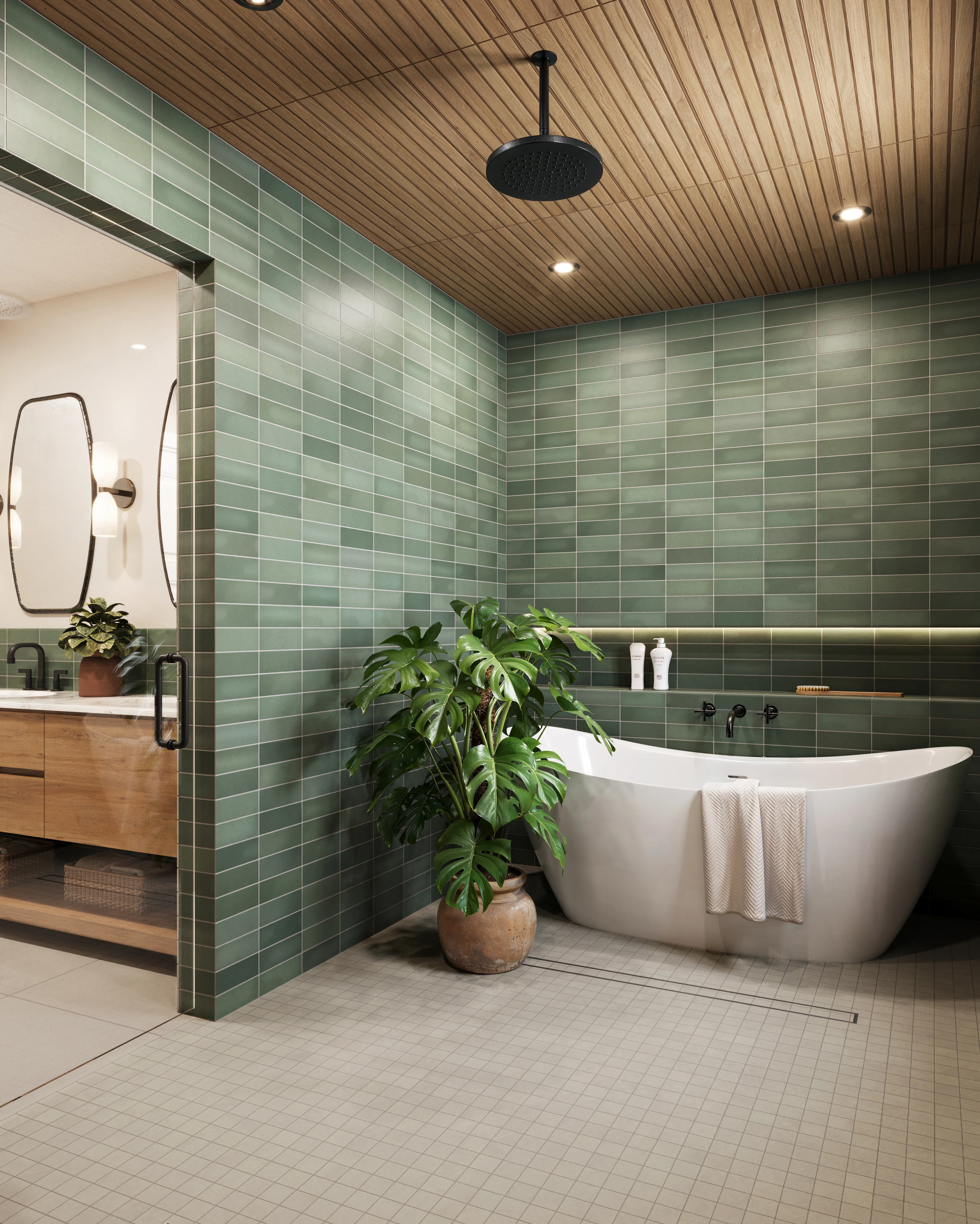 Zayne 12x36 Matte Ceramic Tile in Slat - Image 8